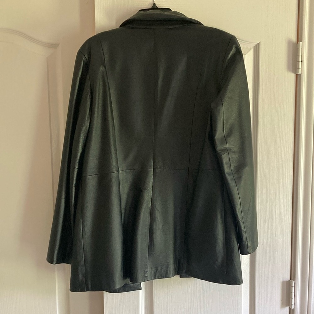 Sonoma Black Leather Jacket Classic Mid-Length - Picture 3 of 5